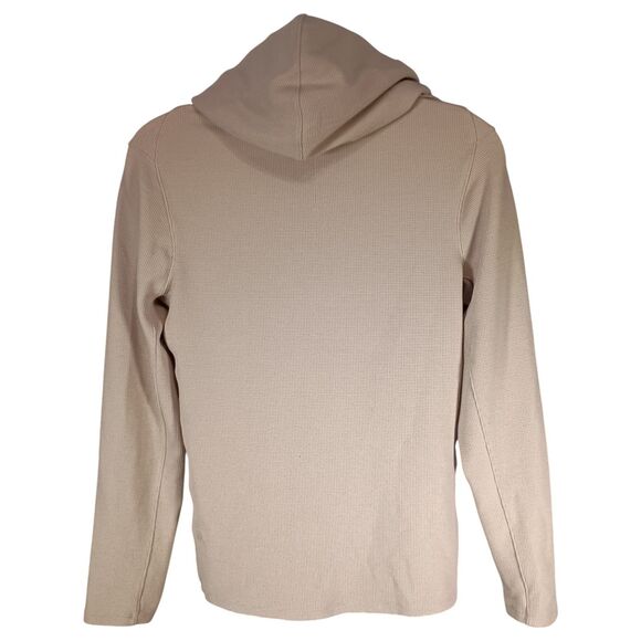 Lululemon Shift Stitch Hoodie Mens S/M Pullover Waffle Knit Thermal Beige Khaki - Picture 2 of 4